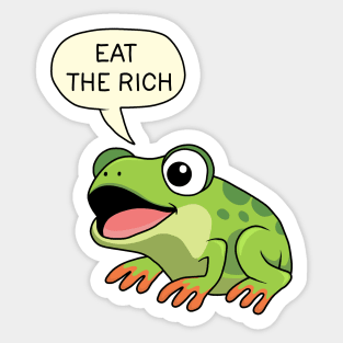 Eat The Rich - Frog Sticker